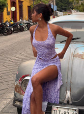 Rains And Pours Mesh Set Purple Floral