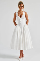 Monroe Midi Dress - Ivory
