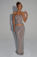 Hali Maxi Skirt - Silver