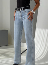 Karlina High Rise Straight Leg Jean Light Wash