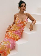 Lars Maxi Dress Orange Multi
