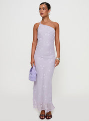 Jazmira One Shoulder Maxi Dress Lilac