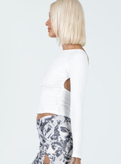 Rixie Long Sleeve Top White