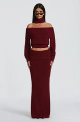 Andie Maxi Skirt - Burgundy