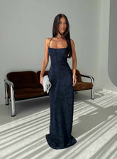 Celena Maxi Dress Navy Burnout