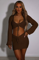 Leia Mini Skirt - Chocolate