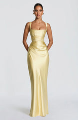 Calanthe Maxi Dress - Lemon