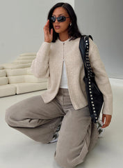 Lexene Zip Through Jumper Oat