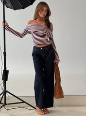 Ellanor Low Rise Straight Leg Jeans Indigo Blue