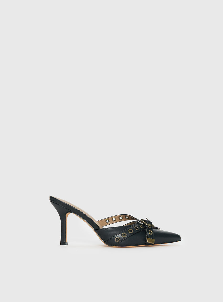 Compelling Pointed Toe Heels Black