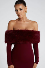 Vittoria Midi Dress - Wine