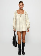 Preacher Playsuit White Check