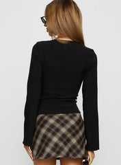 Serefina Long Sleeve Top Black