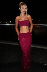 Dimity Maxi Skirt - Wine