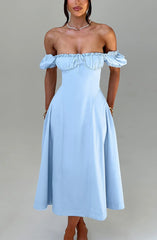 Elora Midi Dress - Blue