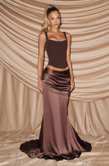 Nixie Corset - Plum Brown