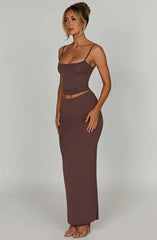 Yazmin Maxi Skirt - Chocolate