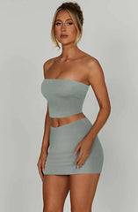 Rein Mini Skirt - Steel
